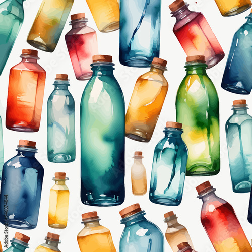 Bottle Ilustration Painting Background Very Cool