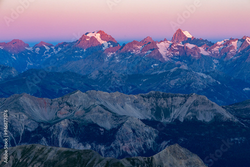 Sunset Over Mountains