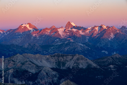 Sunset Over Mountains