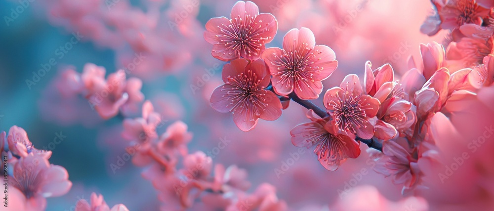 Delicate Pink Cherry Blossoms in Soft Focus Delicate Pink Cherry Blossoms in Soft Focus