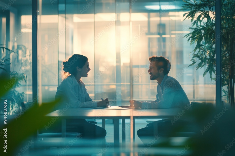 Obraz premium Business Meeting in Modern Office