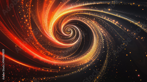 Abstract digital spiral line background electromagnetic wave background Innovation digital background information technology background The background is the background. gradient wave digital wave