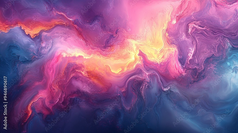 Fototapeta premium Swirling Colors and Dreamy Ethereal Gradients in Modern Art wallpaper