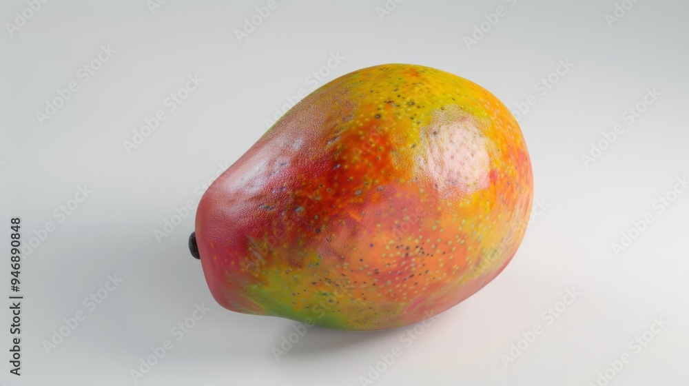 Mango close-up with a white background generative ai Mango close-up with a white background generative ai