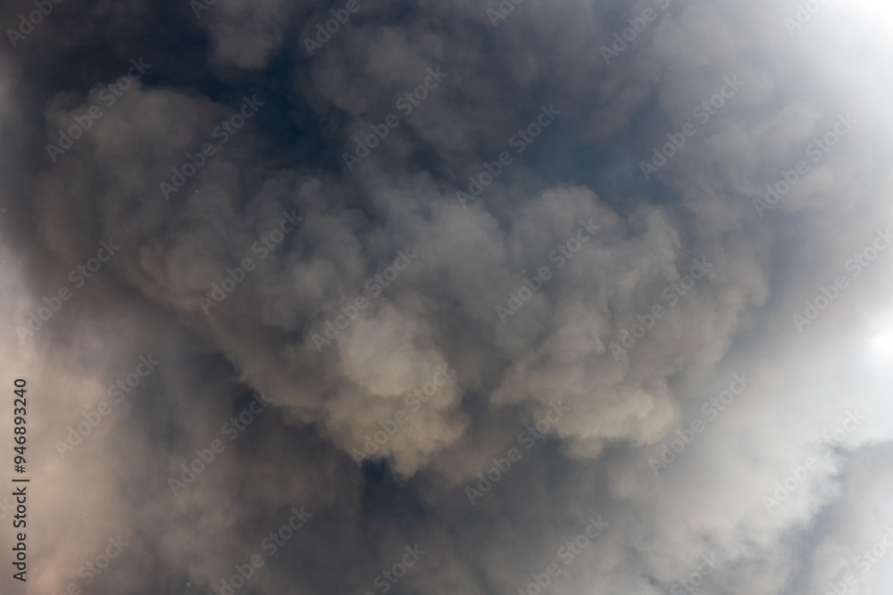Dense Volcanic Smoke Cloud Looming in the Sky Dense Volcanic Smoke Cloud Looming in the Sky