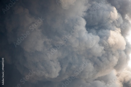 Massive Volcanic Ash Cloud Swirling in Dramatic Sky