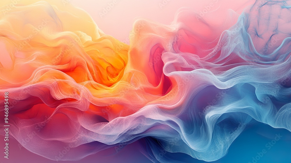 Obraz premium Swirling Colors and Luminous Gradients in Dreamy Ethereal Abstract wallpaper