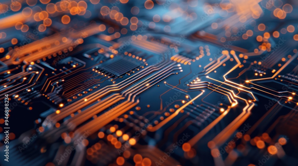 Closeup of a Circuit Board Closeup of a Circuit Board