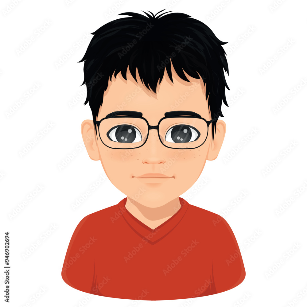 Portrait of cute boy with black hair Portrait of cute boy with black hair