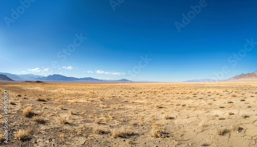 panoramic view of nice hot Nevada desert dry soil