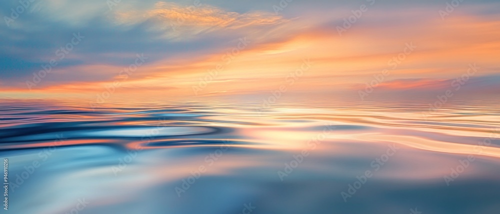 Fototapeta premium Water Reflecting a Colorful Sunset Sky