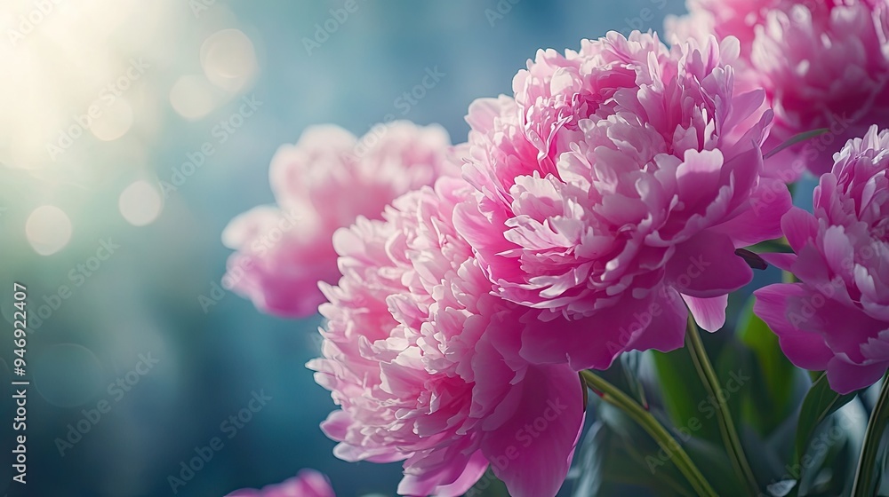 Close up of pink peonies. Perfect for showcasing beauty, femininity, and spring. Close up of pink peonies. Perfect for showcasing beauty, femininity, and spring.