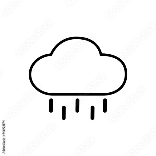 Raining cloud icon design on white background.