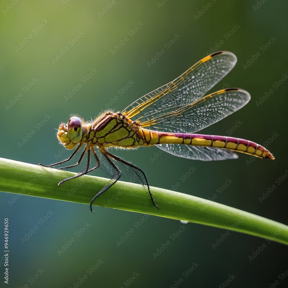 Dragonfly close-up of its left side Dragonfly close-up of its left side