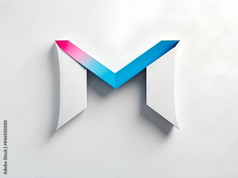modern geometric letter m with dynamic gradients and sharp lines, symbolizing innovation and creativity in contemporary design modern geometric letter m with dynamic gradients and sharp lines, symbolizing innovation and creativity in contemporary design