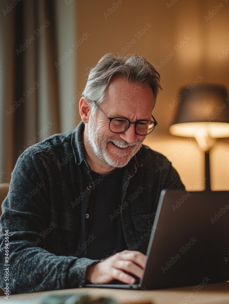 Busy Man Working on Laptop Busy Man Working on Laptop