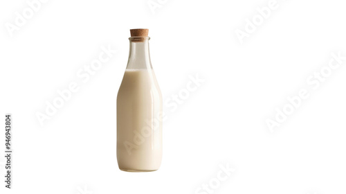 Milk bottle isolated on white background