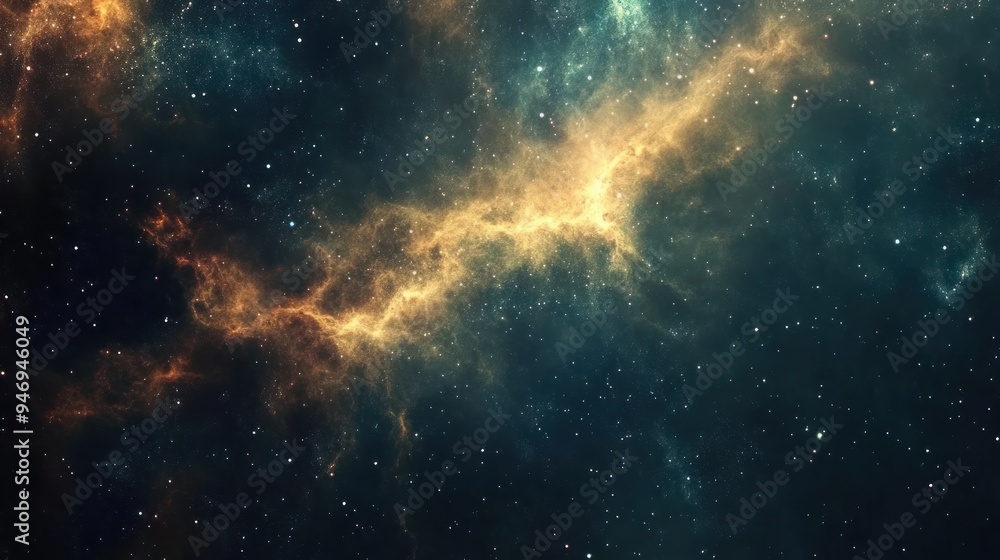 Fototapeta premium Cosmic Nebula with Stars and Dust