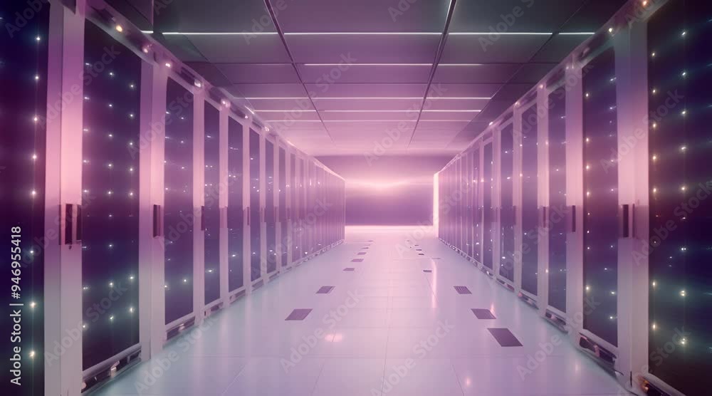 Video animation of modern data center which is the heart of today’s digital age It features an array of servers and technological equipment that form the backbone of cloud computing 4k animation Video animation of modern data center which is the heart of today’s digital age It features an array of servers and technological equipment that form the backbone of cloud computing 4k animation