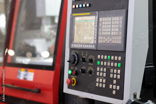 metalworking CNC vertical machining center closeup
