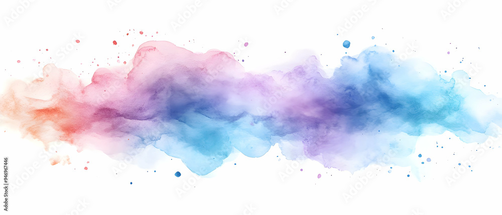 Obraz premium Abstract Watercolor Background with Blue Purple and Pink Colors
