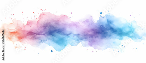 Abstract Watercolor Background with Blue Purple and Pink Colors