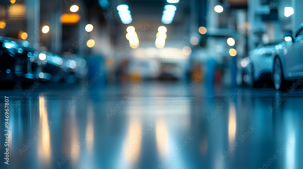 custom made wallpaper toronto digitalAbstract Blurred Background with Reflective Floor and Bokeh Lights