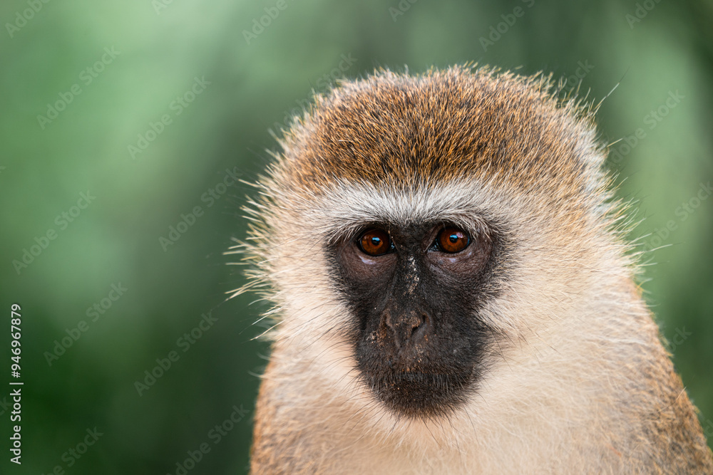 Vervet Monkey Close Up Portrait, Tarangire National Park, Tanzania Vervet Monkey Close Up Portrait, Tarangire National Park, Tanzania