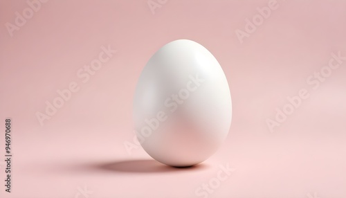 Wallpaper Mural Single White Egg Breakfast Isolated Food Background 3D Graphic Design Torontodigital.ca