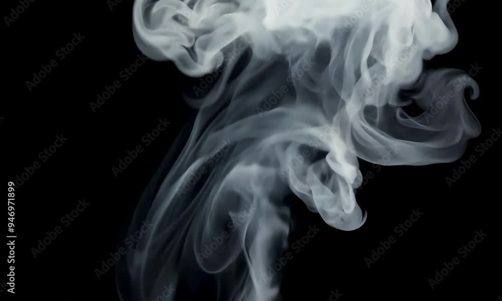 Isolated Smoke Cloud on Black – High-Resolution Abstract Footage. Isolated Smoke Cloud on Black – High-Resolution Abstract Footage.