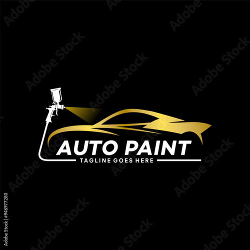 paint car logo design vector illustration