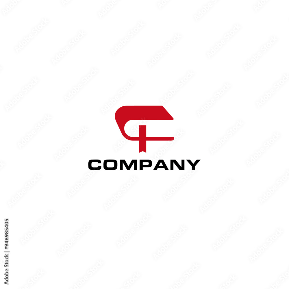 Fototapeta premium Book logo flat vector design