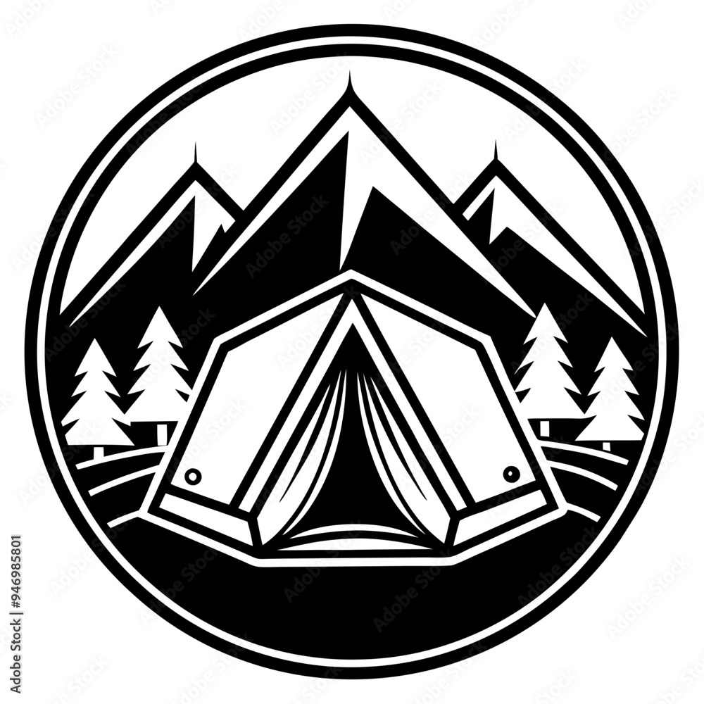 A camping tent icon nestled at the mountain base a serene spot for adventurers seeking a peaceful retreat in nature
A camping tent icon nestled at the mountain base a serene spot for adventurers seeking a peaceful retreat in nature