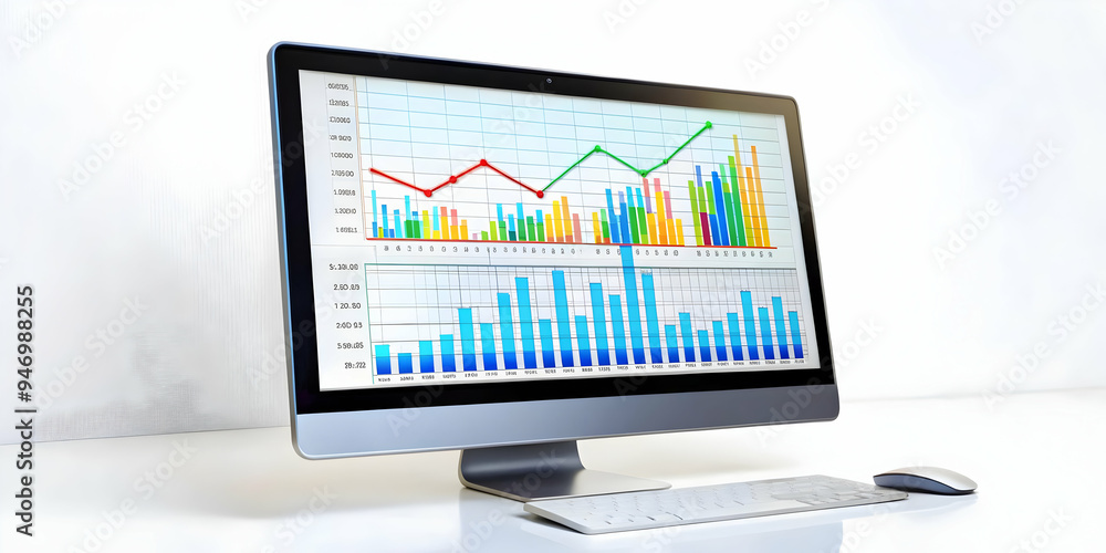 Floating Holographic Loan Documents and Interest Rate Graphs Displayed on Glossy Desktop Monitor - Professional Financial Concept with Copy Space Floating Holographic Loan Documents and Interest Rate Graphs Displayed on Glossy Desktop Monitor - Professional Financial Concept with Copy Space
