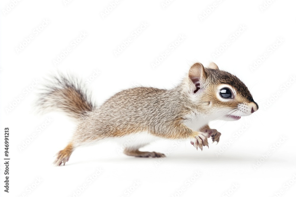 Cute Baby Squirrel Jumping