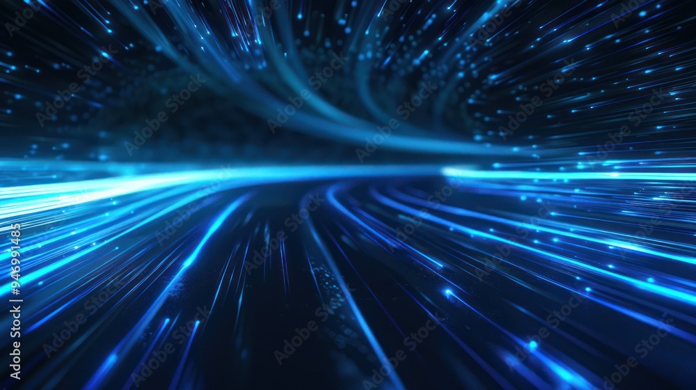 Abstract Blue Light Tunnel Abstract Blue Light Tunnel
