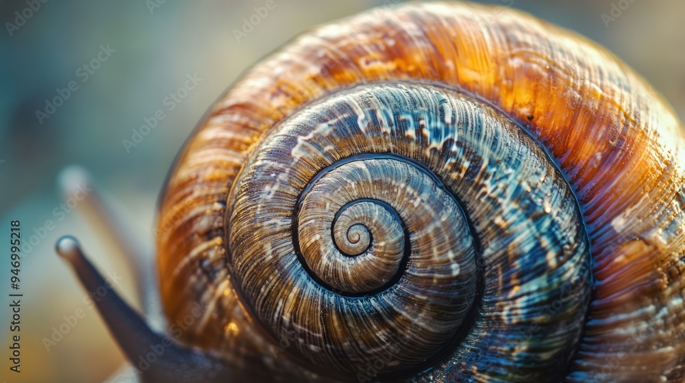 Close-up of a Snail's Spiral Shell Close-up of a Snail's Spiral Shell