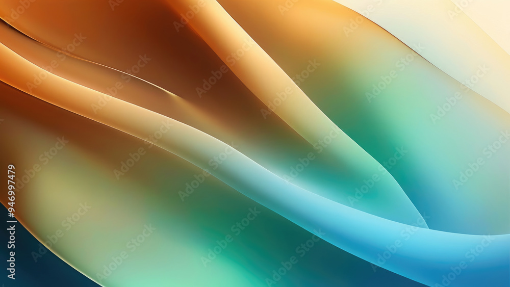 Warm Caramel to Soft Teal Background with Fabric Details Warm Caramel to Soft Teal Background with Fabric Details