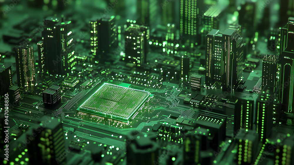 Obraz premium Advanced Electronics in Engineering with Emphasis on Sustainable Green Solutions
