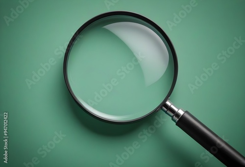 Magnifying Green Glass Illustration 3D Graphic Design Isolated Background