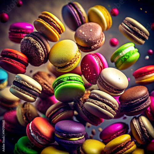 Wallpaper Mural Assortment of different macaroons. Torontodigital.ca