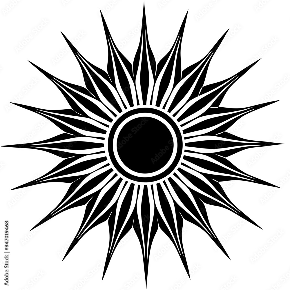 Simple sun with bright rays adds a warm and inviting feel to any background or illustration
Simple sun with bright rays adds a warm and inviting feel to any background or illustration