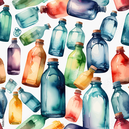 Bottle Ilustration Painting Background Very Cool
