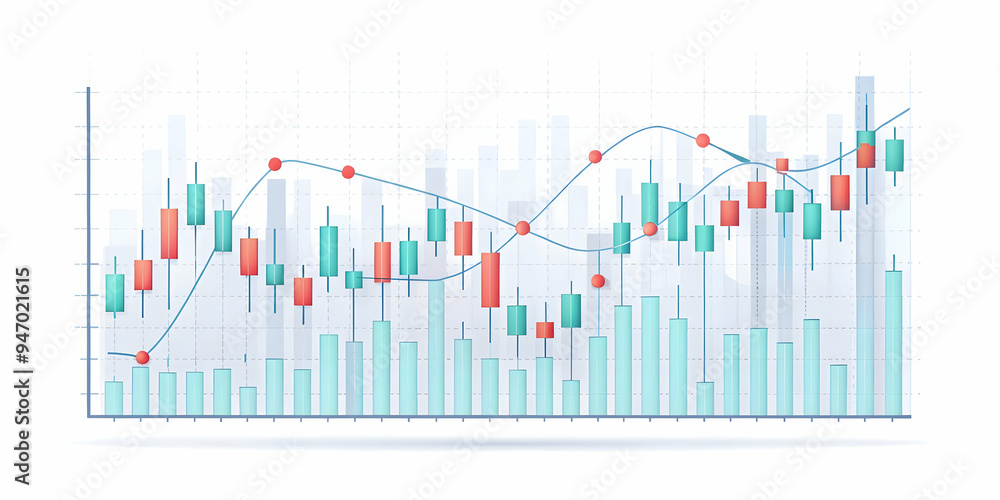 Flat Glowing Abstract Financial Report with Rising and Falling Data Points Concept: Market Volatility Symbolized in Smart Business Tone - Detailed Analysis & Decision Making Highlighted in Vector Illu Flat Glowing Abstract Financial Report with Rising and Falling Data Points Concept: Market Volatility Symbolized in Smart Business Tone - Detailed Analysis & Decision Making Highlighted in Vector Illu
