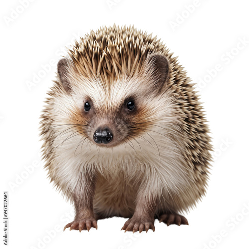 Hedgehog isolated on white background, cut out