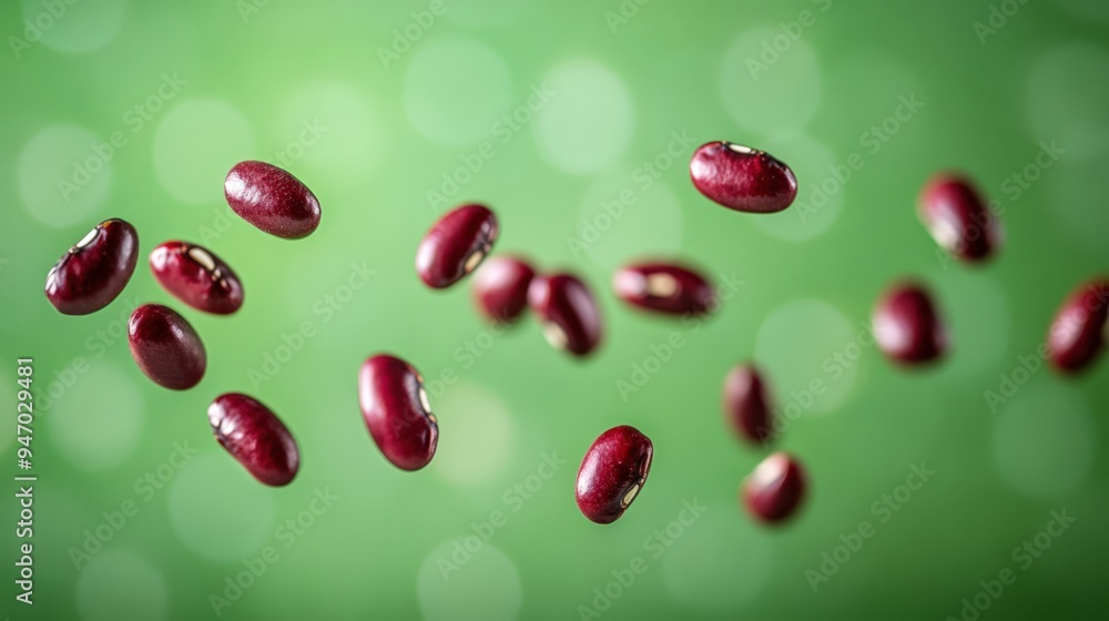 Dynamic Shot of Floating Red Beans Dynamic Shot of Floating Red Beans