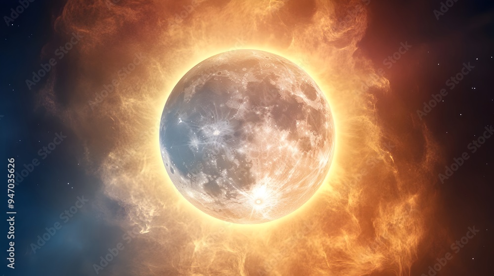 Ethereal Lunar Glow A Conceptual Celestial Landscape Featuring the Moon Surrounded by a Softly Shifting Aura of Luminous Colors Creating a Serene and Mystical Atmosphere Ethereal Lunar Glow A Conceptual Celestial Landscape Featuring the Moon Surrounded by a Softly Shifting Aura of Luminous Colors Creating a Serene and Mystical Atmosphere