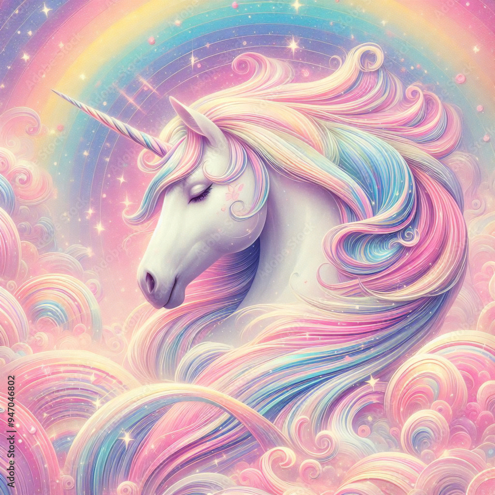 Rainbow unicorn pastel background with glitter stars. Pink fantasy sky. Holographic space with bokeh. Fairy iridescent gradient backdrop. Vector Rainbow unicorn pastel background with glitter stars. Pink fantasy sky. Holographic space with bokeh. Fairy iridescent gradient backdrop. Vector