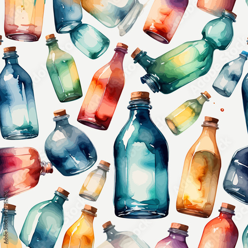 Bottle Ilustration Painting Background Very Cool