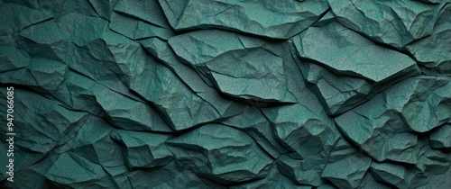 Abstract Crinkled Teal Paper Texture